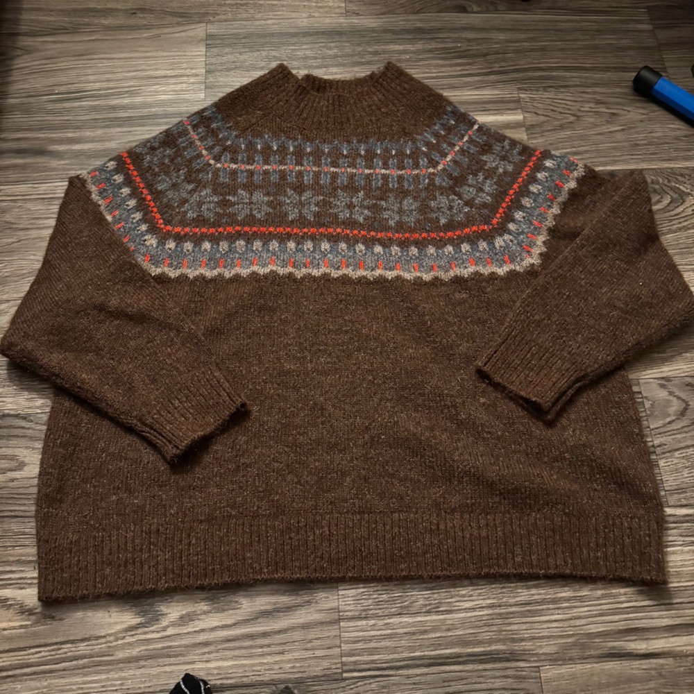 OLD NAVY Brown Patterned Sweater